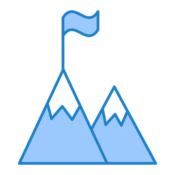 Βουνό Web Εικονίδιο Απλή Απεικόνιση — Διανυσματικό Αρχείο