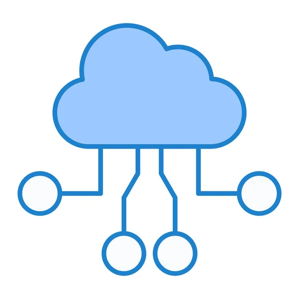 Cloud Computing Simple Design — Stock Vector
