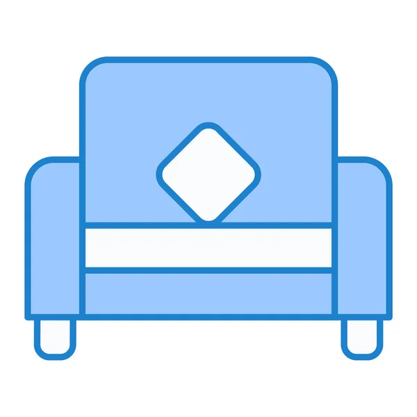 Sofa Web Icon Simple Illustration — Stock Vector