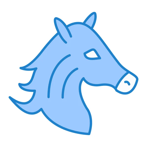 Icono Del Caballo Ilustración Simple Del Vector Lobo Estilo Contorno — Archivo Imágenes Vectoriales