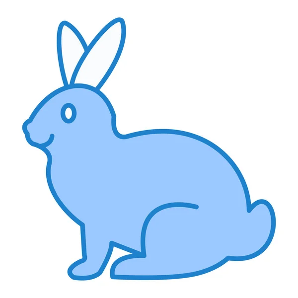 Lapin Mignon Avec Illustration Vectorielle Ciel Bleu — Image vectorielle