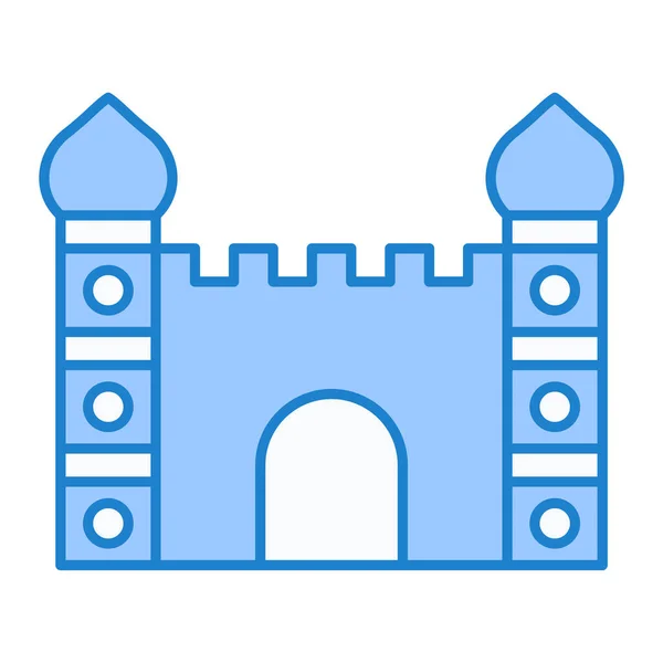 Icona Della Torre Del Castello Semplice Illustrazione Icone Vettoriali Costruzione — Vettoriale Stock