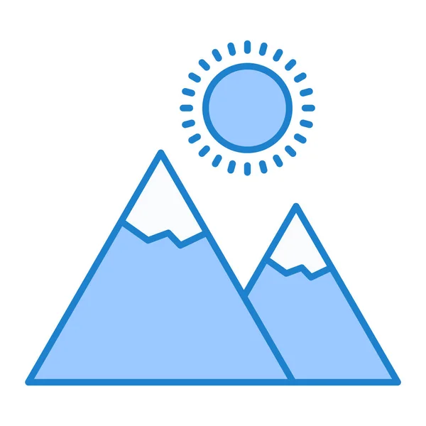 Berge Web Symbol Einfache Illustration — Stockvektor