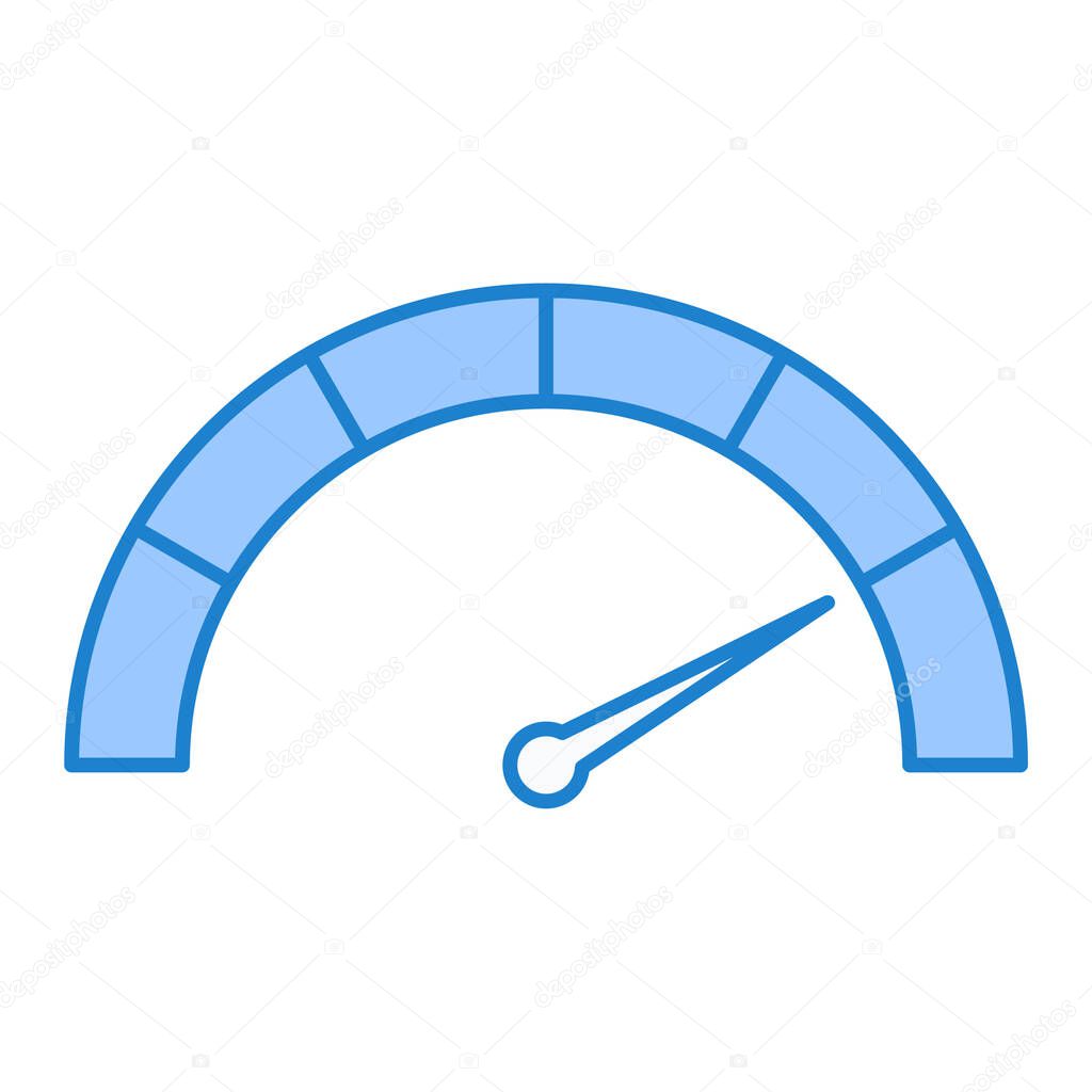 speedometer icon vector isolated on white background for your web and mobile app design, gauge logo concept