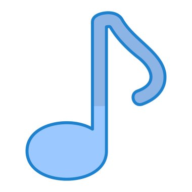 müzik notası ikon vektör illüstrasyonu