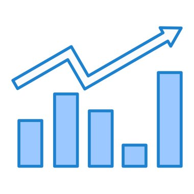 bar grafik ikonu vektörü. Grafik işareti. izole edilmiş sembol çizimi