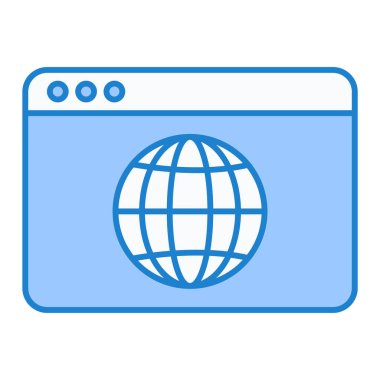 tarayıcı simgesi vektör illüstrasyonu