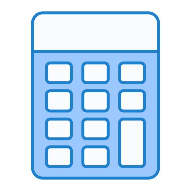 Hesap makinesi simgesi. Ticari finans aygıtı vektörünün basit gösterimi.