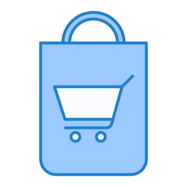 Alışveriş arabası ikon vektör illüstrasyonu