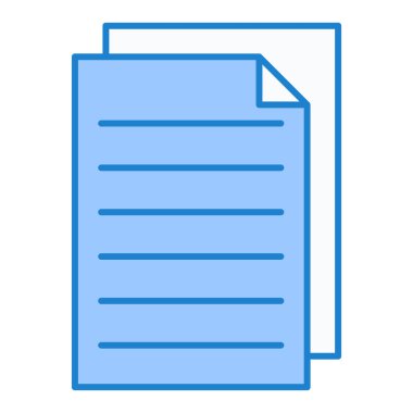 Belge. Web simgesi basit illüstrasyon