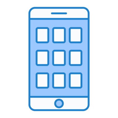 Cep telefonu. Web simgesi basit illüstrasyon