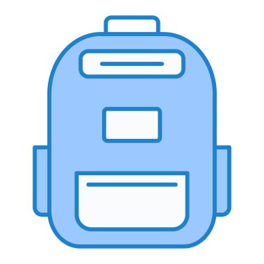 Sırt çantası. Web simgesi basit illüstrasyon