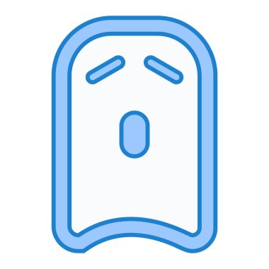 Mavi ve beyaz ikonun vektör illüstrasyonu