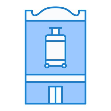 seyahat bagaj ikonu vektör illüstrasyonu