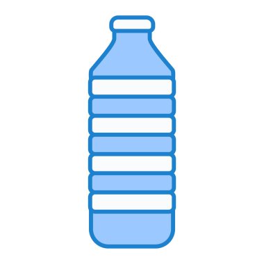 Tek izole plastik şişe simgesinin vektör çizimi