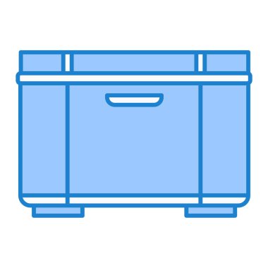 Modern b 'nin vektör illüstrasyonu çekmece simgesinden yoksun