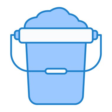 Su kovası ve boya vektör çizimi tasarımı