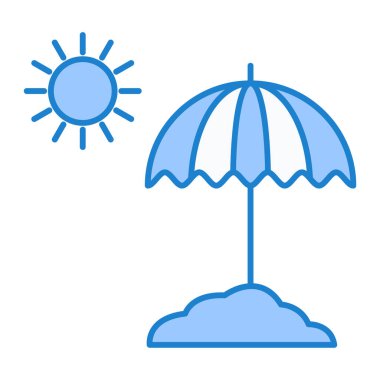şemsiye simgesi vektör illüstrasyonu