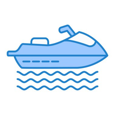 Bir yolcu gemisi simgesinin vektör çizimi