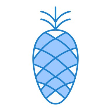 Ananas. Web simgesi basit illüstrasyon