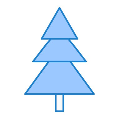 Noel ağacı simgesi vektör illüstrasyonuName