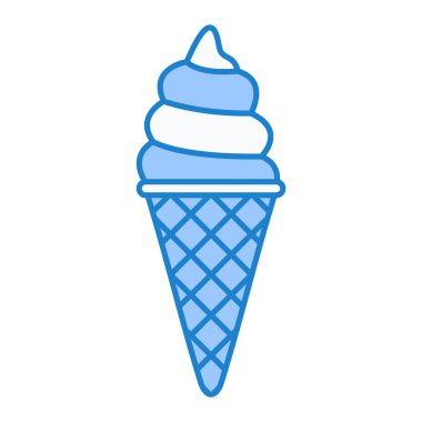 dondurma koni simgesi vektör çizimi tasarımı