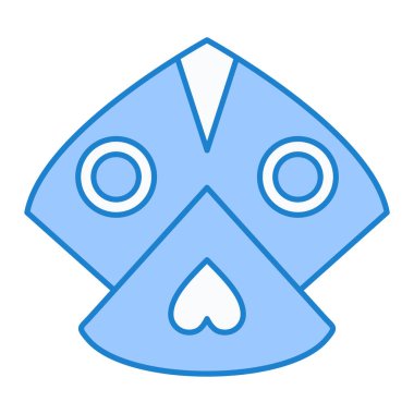 Kumarhane çipi ikon vektörü. Ana hatlı virüs maskesi işareti. izole edilmiş sınır sembolü çizimi