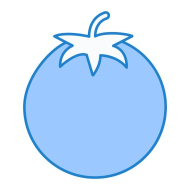 Domates ikonu. Sebze ve içecek teması. Yalnız tasarım. vektör illüstrasyonu