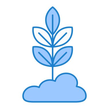 Yapraklı bitki ve vektör illüstrasyon tasarımı