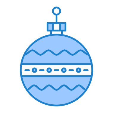 Noel topu ikonu vektör illüstrasyonu