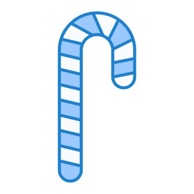 Şeker kamışı ikonu vektörü. Noel süsleme tabelası. izole edilmiş sınır sembolü çizimi