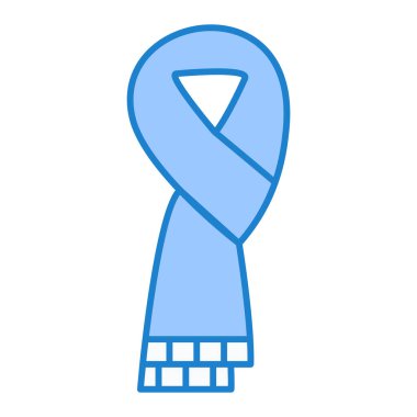 Mavi çizgili kurdele ve biçim ikonu vektör illüstrasyon tasarımı