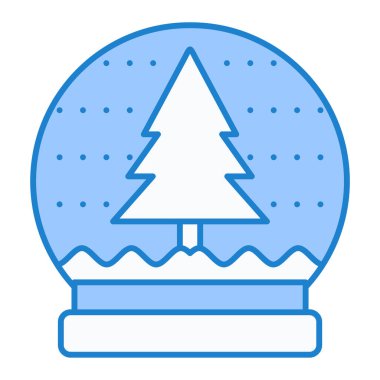 Noel topu ikonu vektör illüstrasyonu