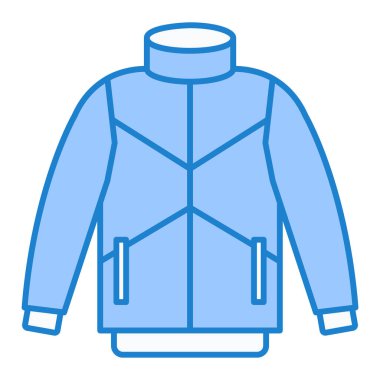 Kışlık ceket ikonu. vektör illüstrasyonu