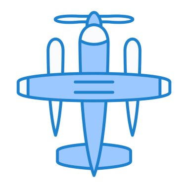 uçak ikonu vektör illüstrasyonu