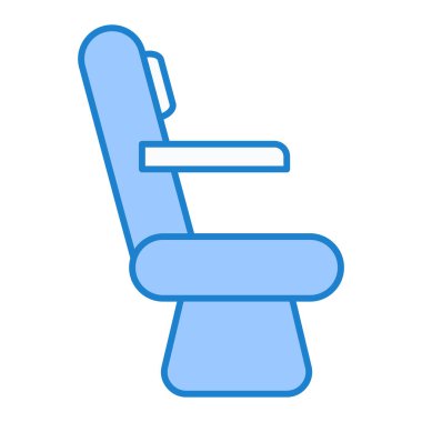 Sandalye ikonu. Havlu vektör sembolünün ana hatları web tasarımı