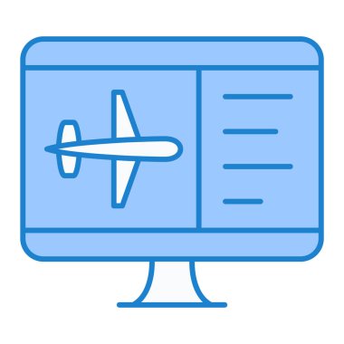 uçak ikonu vektör illüstrasyonu