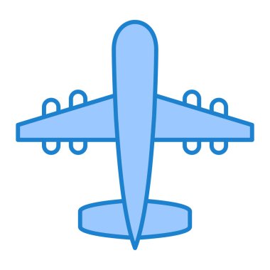 uçak ikonu vektör illüstrasyonu