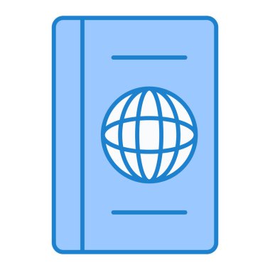 Pasaport ikonu vektör illüstrasyonu