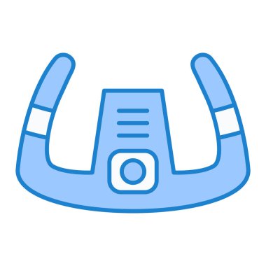 Kayak kaskı ikonu. Web için snowboard vektör simgelerinin özet çizimi