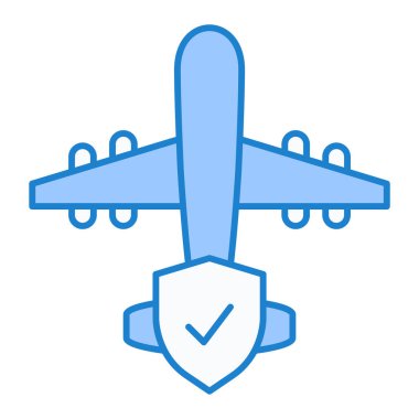 uçak ikonu vektör illüstrasyonu