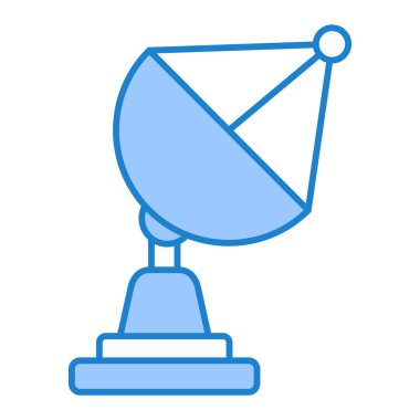 uydu anten ikonu vektörü. Ana hatlarıyla müzik aleti işareti. izole edilmiş sınır sembolü çizimi