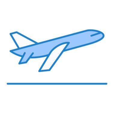 uçak ikonu vektör illüstrasyonu