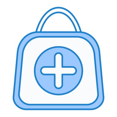 tıbbi çanta ikon vektör illüstrasyonu