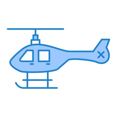 Helikopter simgesi vektör illüstrasyonu
