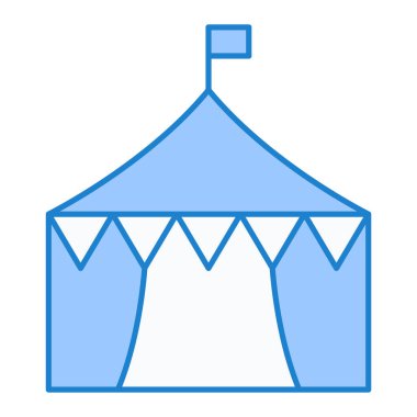 Sirk çadırı ikonu vektör çizimi tasarımı