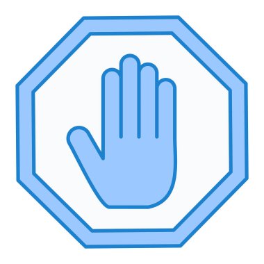 Dur işareti simgesi. vektör illüstrasyonu