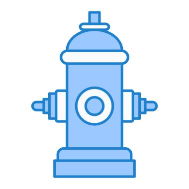 Yangın musluğu simgesi. Web için gaz söndürücü vektör simgelerinin özet çizimi