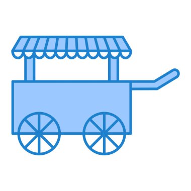 güneşlik vektör illüstrasyon tasarımlı market tezgahı