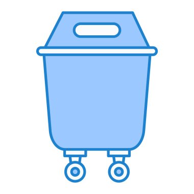 Çöp kutusu simgesi. beyaz arkaplanda çöp kutusu çizimi resimlemesi